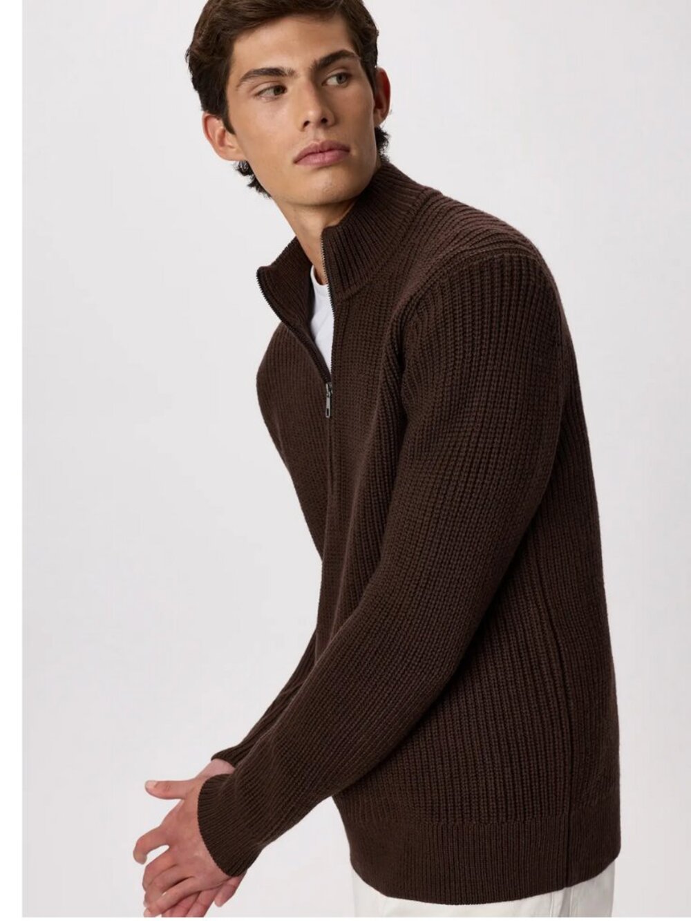 Quince Australian Merino Wool Half Zip Sweater - Picture 3 of 9